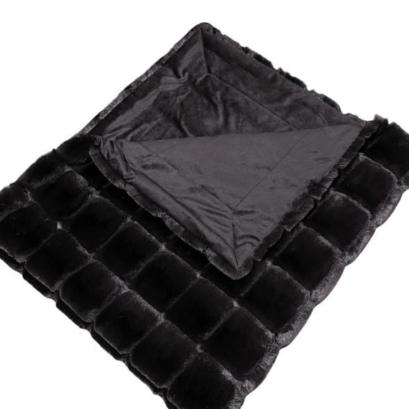 Felldecke Deluxe Karos 150x200cm braun - 112825800000 - 5 - 588px