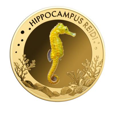 5er Set Goldmünzen "Underwater - Seahorses"