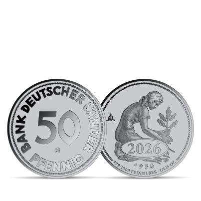 10er Set: Neuprägungen der DM-Münzen Silber