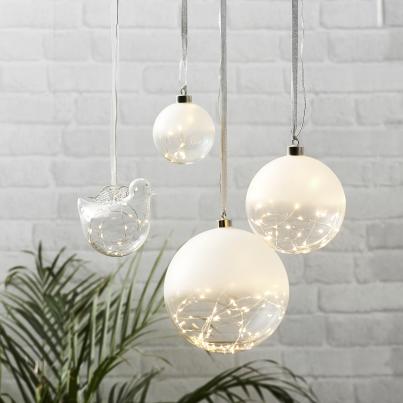 LED Glaskugel Vogeldesign